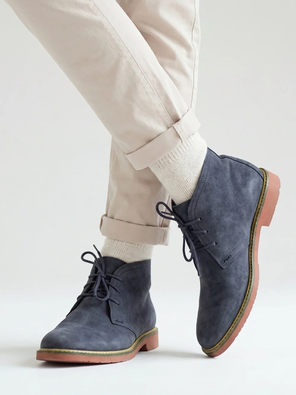 Cole Haan blue suede chukka boots